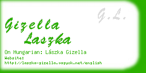 gizella laszka business card