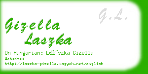 gizella laszka business card